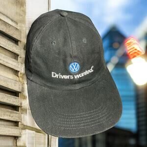 Vintage Volkswagen VW Drivers Wanted Cap Hat Tonkin Cotton Embroidered Long Brim